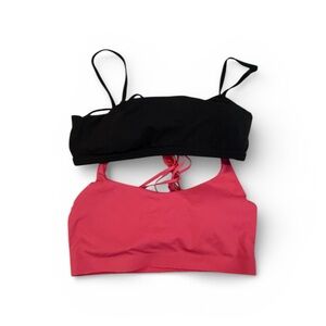 lululemon athletica Black and Pink Bandeau Set bundle , size medium